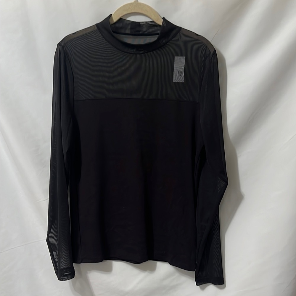 GAP Black Textured Blouse